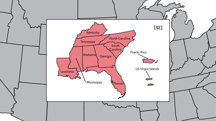 What are the states east of the mississippi river